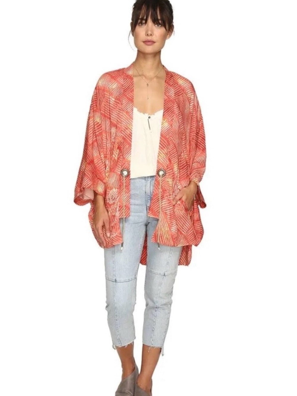 Free people shibori Kimono jacket - Picture 2 of 9